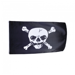 holzspielerei Piratenflagge - groß 2-farbig 279541