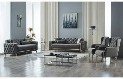 Furnia Kayo 4 Pieces Living Room Sets 1 Sofa 1 Loveseat 2 Chair