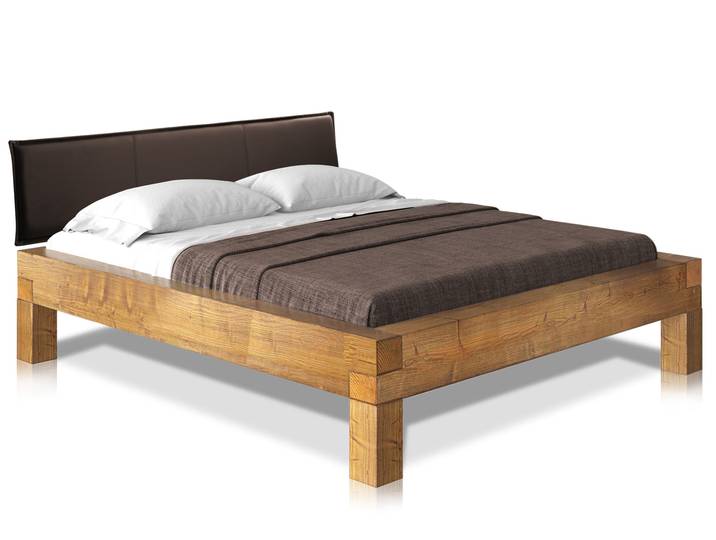 CURBY 4-Fuß-Balkenbett mit Polsterkopfteil, Material
