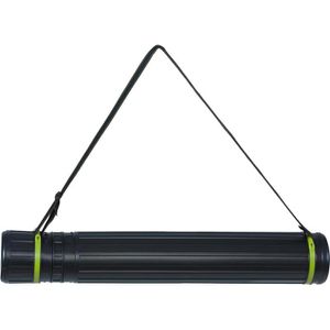 Linex Zeichenrollenköcher , mit Tragegurt, schwarz, ausziehbar von 75-135 cm, Ø 12,5 cm, aus Kunststoff, bis A0