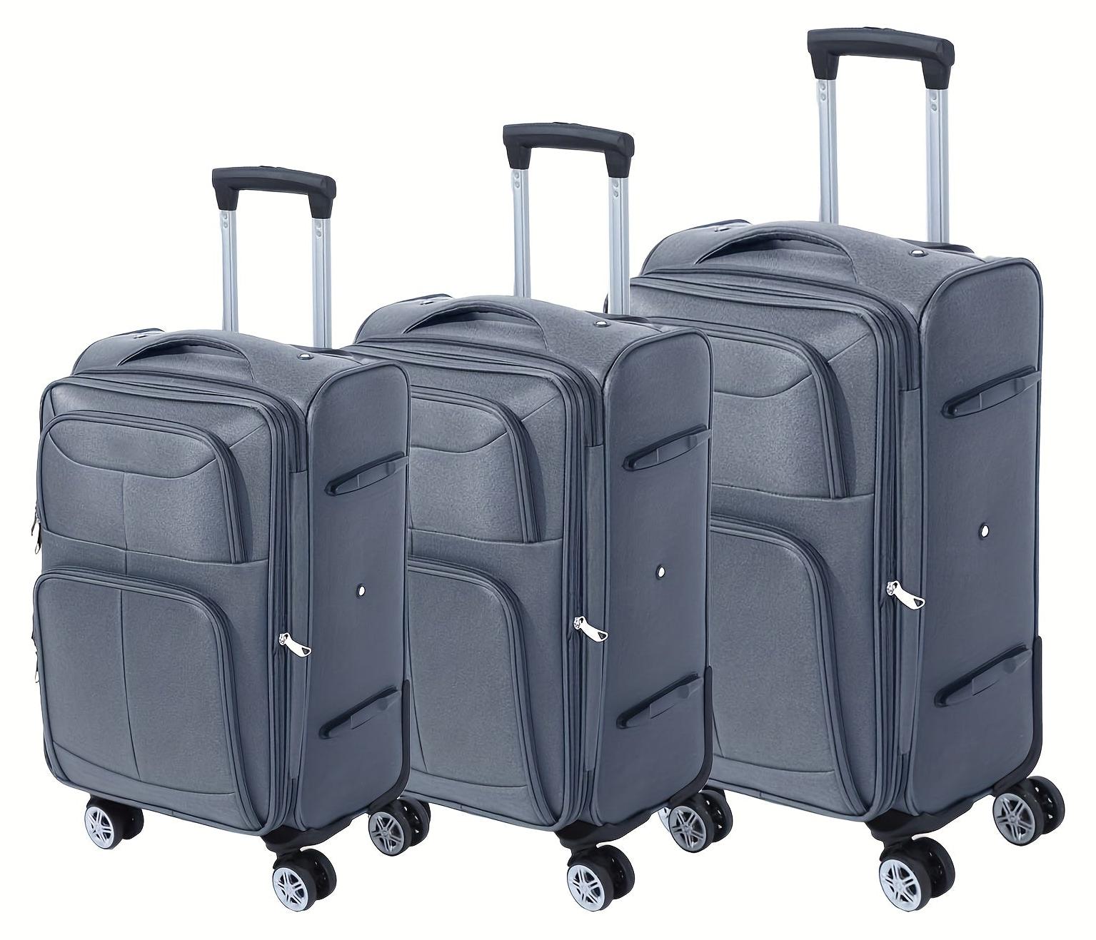 Koffer - Gepäck - Koffer-Set - Trolley - Handgepäck - Silbergrau - Kratzfest und langlebig
