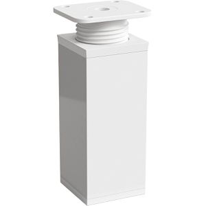 Sossai Möbelfuß MFV1-WH120-4, weiß, Aluminium, höhenverstellbar, 4 x 12-14 x 4cm, 4 Stück