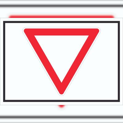 HB-Druck Schild Vorfahrt gewähren Symbol A6 (105x148mm)