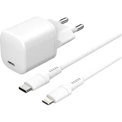 eSTUFF INFINITE Charger Kit PD 20W (20 W, 1 Port), USB Ladegerät, Weiss