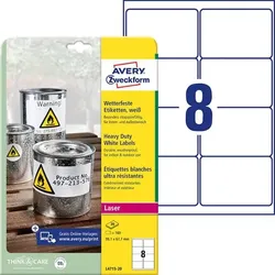 AVERY Zweckform wetterfeste Folienetiketten 99,1 x 67,7 mm