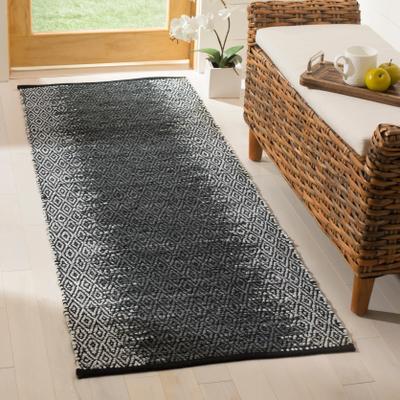 SAFAVIEH Handmade Vintage Boho Leather Alessia Modern Stripe Leather Rug