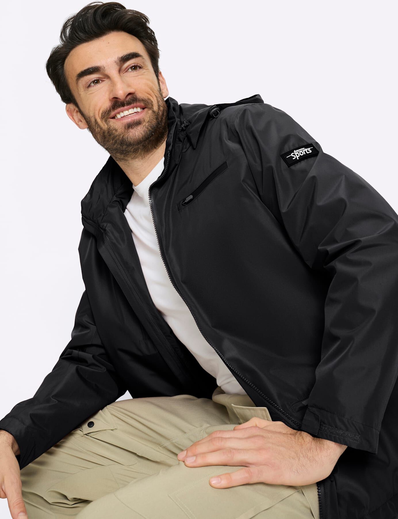 Outdoorjacke CATAMARAN, Herren, Gr. 48, schwarz, 100% Polyester, unifarben, Jacken Outdoorjacke schwarz 48