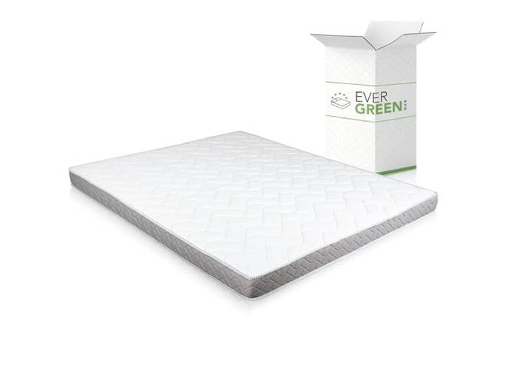 EVERGREENWEB Doppelmatratze für Schlafsofa, 12 cm hoch, orthopädische Wasserschaummatratze, hypoallergene und ergonimische Matratze mit weißem Bezug 160X190 – DAYBED