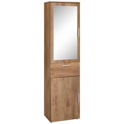 Garderobenschrank PAROLI "Susa", gold (gold craft oak), Schränke, Garderobenschrank, mit Spiegel