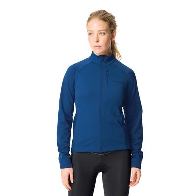 Softshelljacke VAUDE "WOMEN'S POSTA SOFTSHELL JACKET II", Damen, Gr. 44, blau (everest blau), Obermaterial: 100% Polyester, Jacken Softshelljacke, für Radsport und Pendeln, mit Unterarmreißverschlüssen
