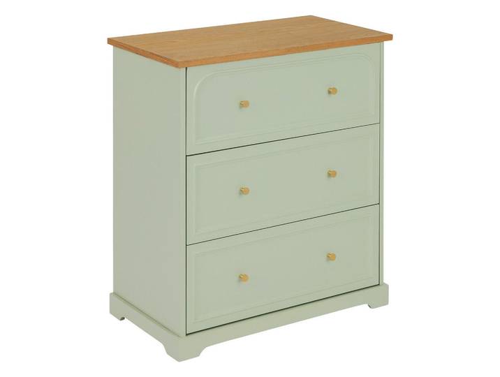 Atmosphera Createur d´interieur Kommode mit 3 Schubladen Mohea 72/39/81 cm, Grün, 39x81x72 cm, Kleinmöbel, Kommoden, Kommoden
