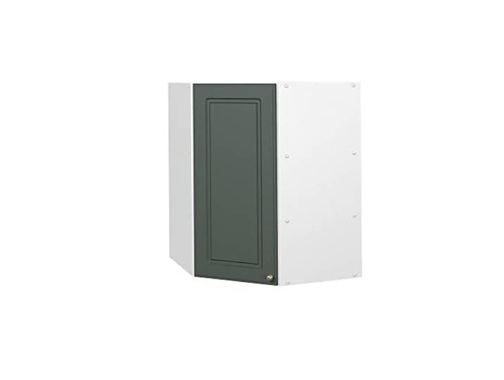 Vicco Eckhängeschrank Fame-Line , Grün-Gold Landhaus, 57 cm MDF-Front · 2 Einlegeböden · Soft-Close · Metallgriffe · Platzsparende Ecklösung
