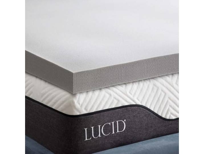 LUCID Memory Foam Matratzen Topper 180x200cm mit Bambuskohle, 7,5 cm dicke Matratzenauflage 180 x 200 cm