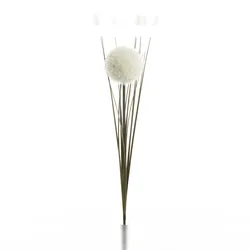 Christmas Decorations Künstliche Allium mit Stiel 7cm x 66cm - Kunstblumen Seidenblumen Dekoblumen Blumendeko Stielblumen Blumen Deko Hochzeit Taufe Weiß