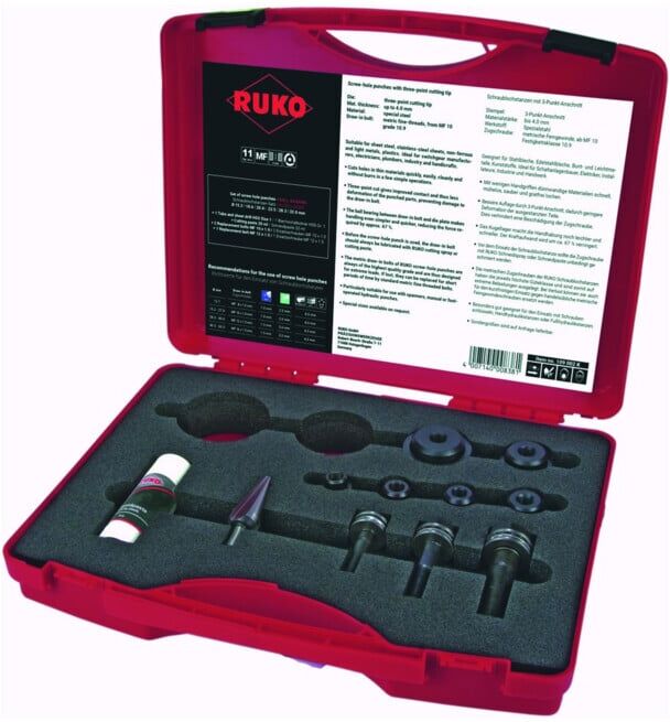 Ruko Jeux 1 K d'emporte-pièce à vis en coffret plastique (109002K)