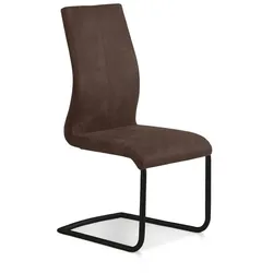 2er-Set Stuhl Milano Mikrofaser Braun