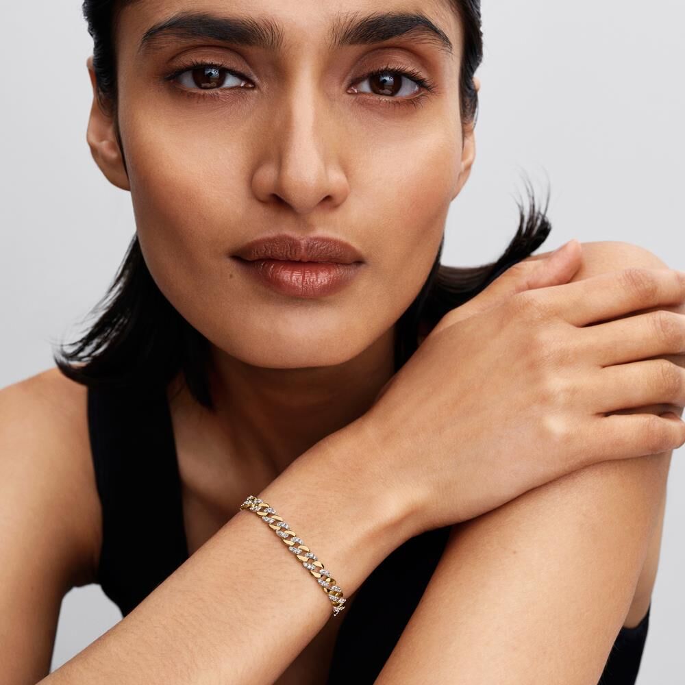 Pandora Damenarmband Timeless, 925er Silber, IP Gold silber-gold