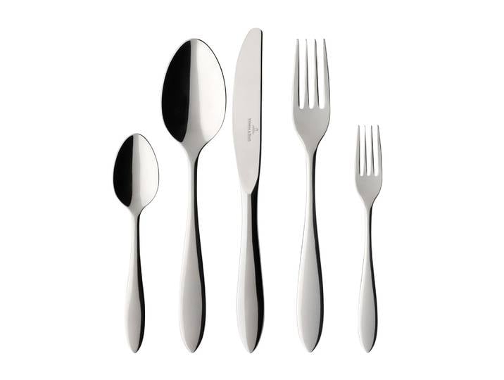 Besteck-Set VILLEROY & BOCH Tafelbesteck gebürstet Arthur 30er Set grau , grau, Essbesteck-Sets