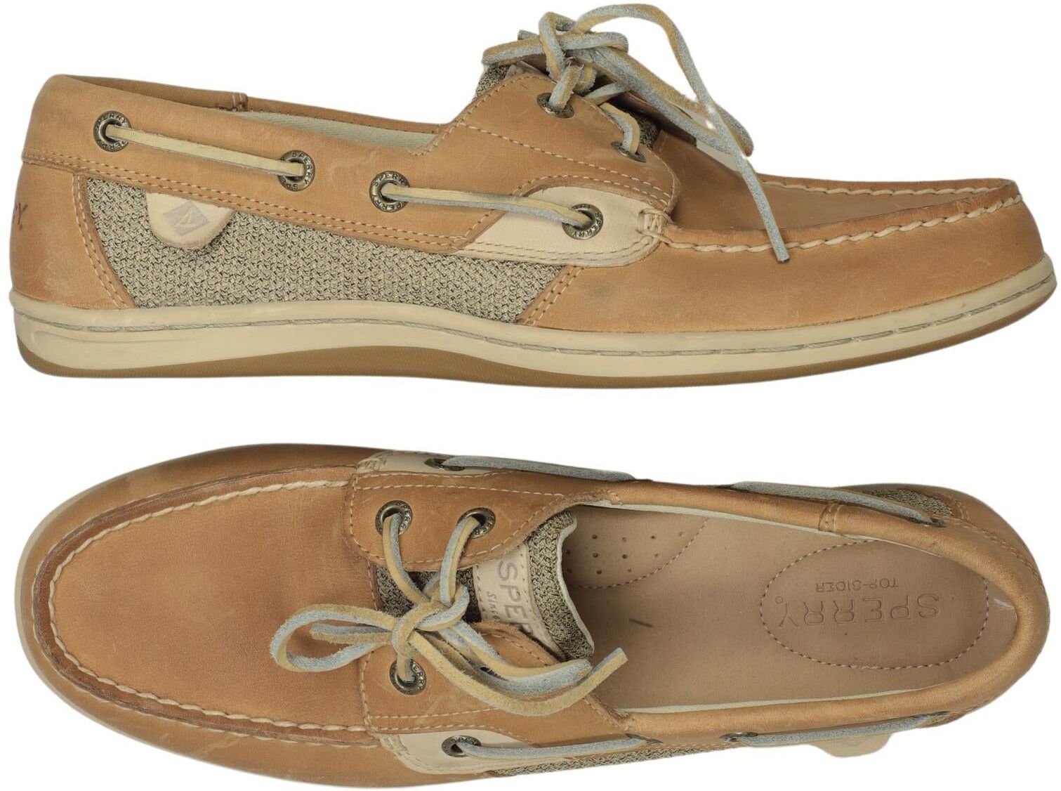 Sperry Top Sider Damen Halbschuh, Beige, Gr. EU 39.5, Leder - Second Hand