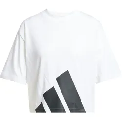 adidas Essentials Big Logo Boyfriend T-Shirt Damen JG8737 - white/black XXS