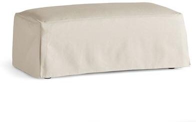 Ava Slipcovered Ottoman For Ava Chair & A Half - Livesmart Performance Presley Cream - Grandin Road