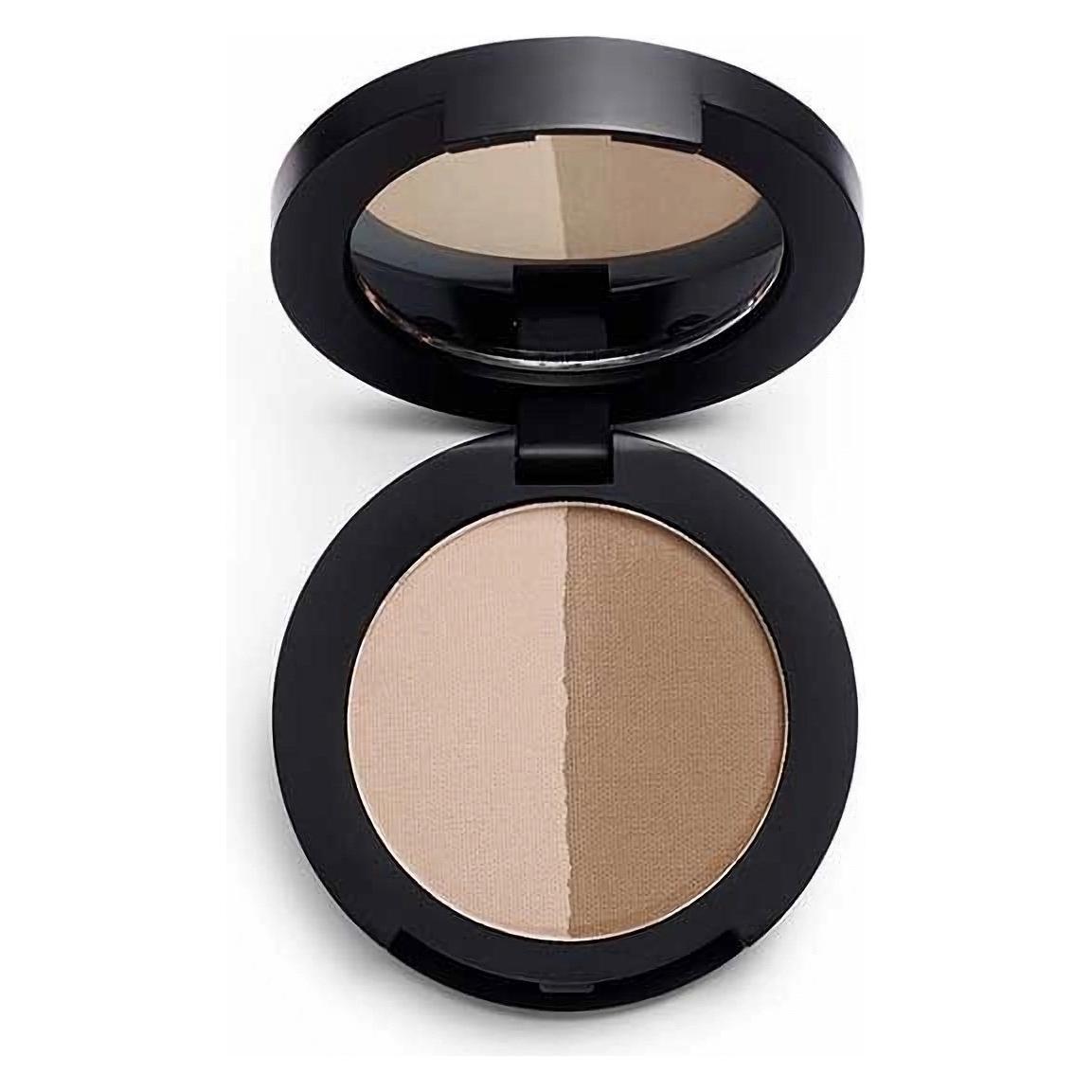 Makeup Revolution Duo Eyebrow Powder Medium Brown (Medium Brown, Mittelbraun) (34400033)