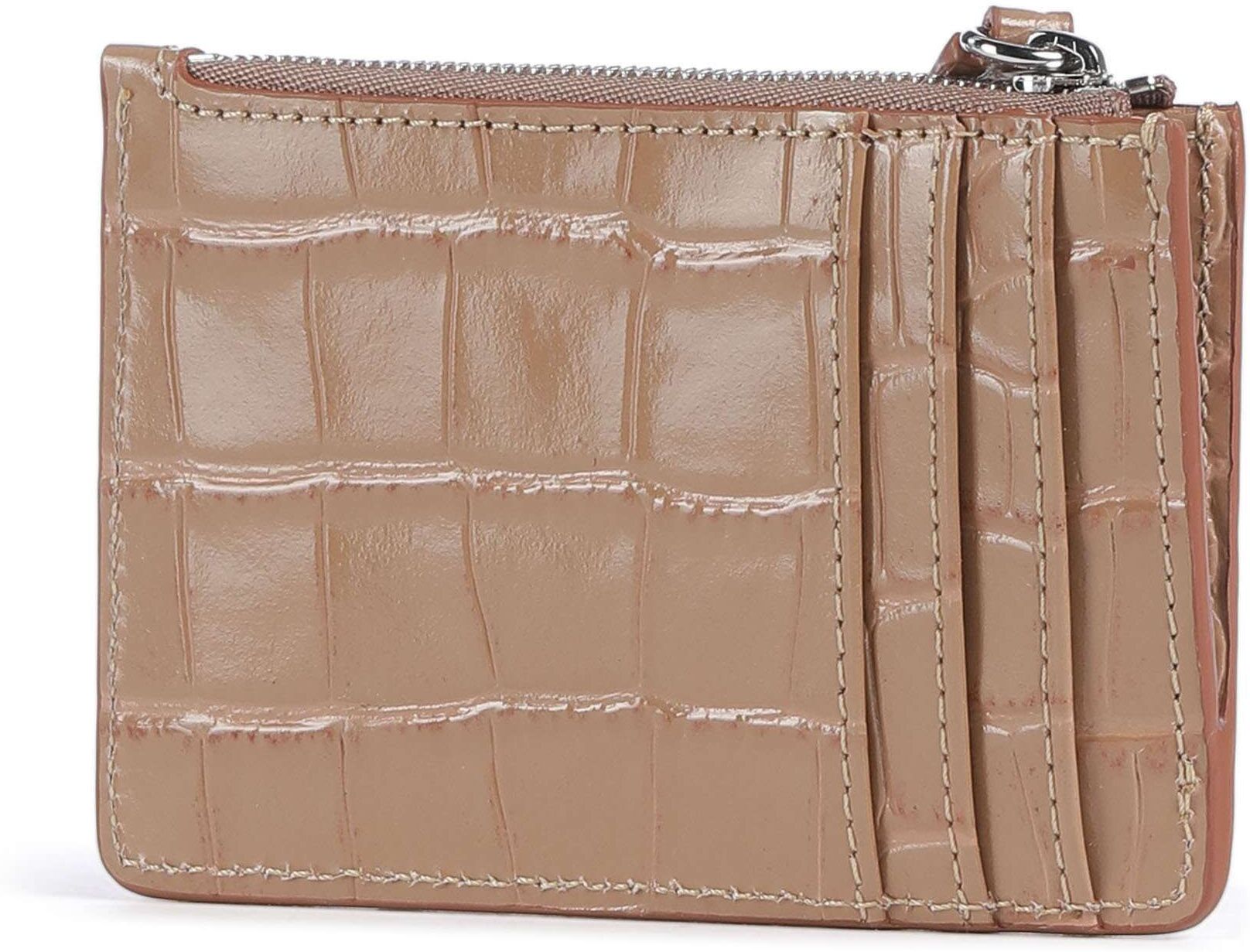 Vivienne Westwood Embossed Croc Slim Kreditkartenetui, braun