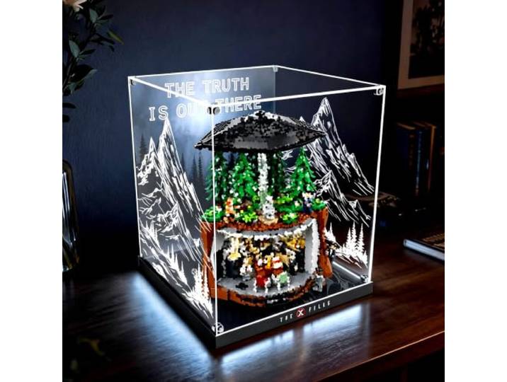 Acryl-Vitrine für Le-go 21369 The X-Files Sets Staubdichte Vitrine Box, Home Storage, kompatibel mit 21369 The X-Files (nur Box)