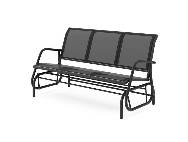 Gartenbank Schaukelbank PROMETEUS 147 cm schwarz
