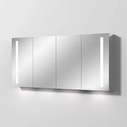 Sanipa Reflection Aluminium-Spiegelschrank ALEX 160 mit LED-Beleuchtung, AU4209Z AU4209Z
