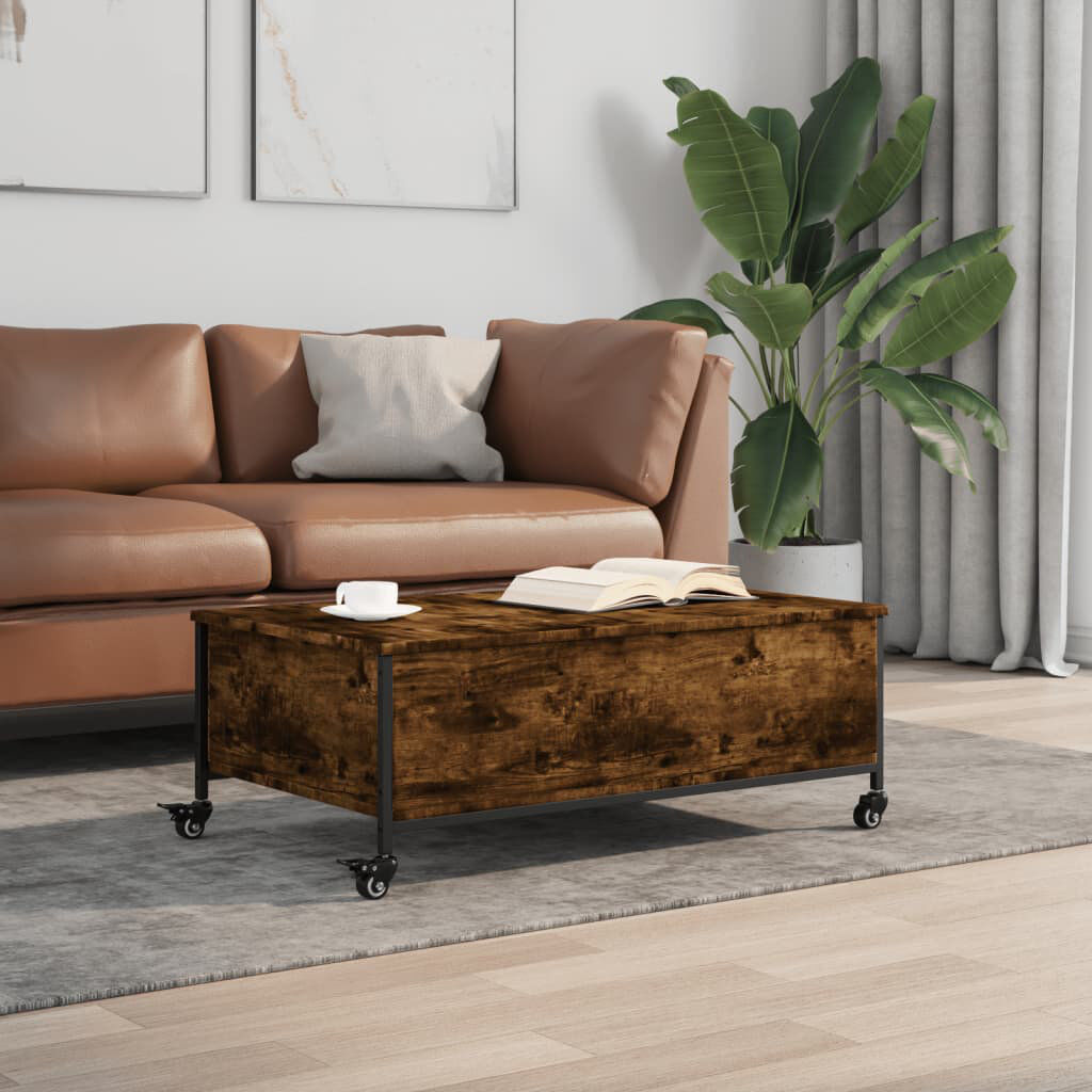 17 Stories Niebel Lift Top Coffee Table with Storage Smoked Oak