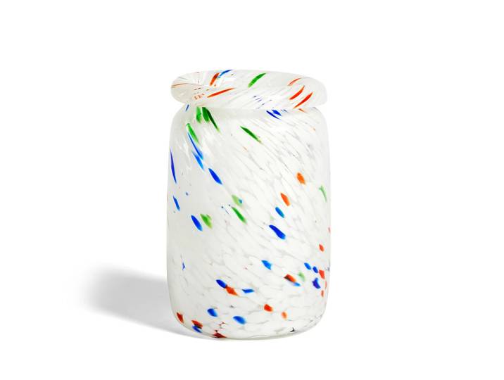 HAY - Splash Vase M, Ø 14,3 x H 22,2 cm, white dot