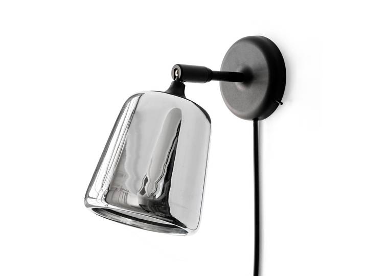 Material Wandleuchte Stainless Steel - New Works Material New Edition - Wohnzimmer - Design - Metall - Rund