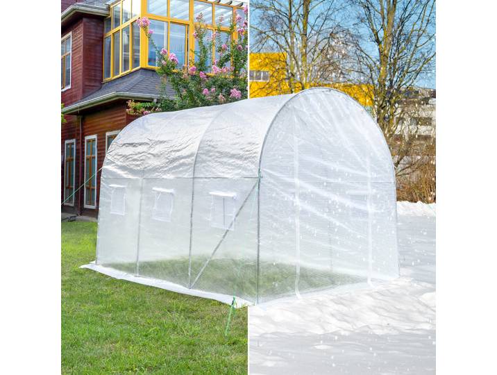 Serre en toile WOLTU 300x200x200cm, résistante à l'hiver, pour la culture de tomates, légumes, plantes, avec porte et 6 fenêtres