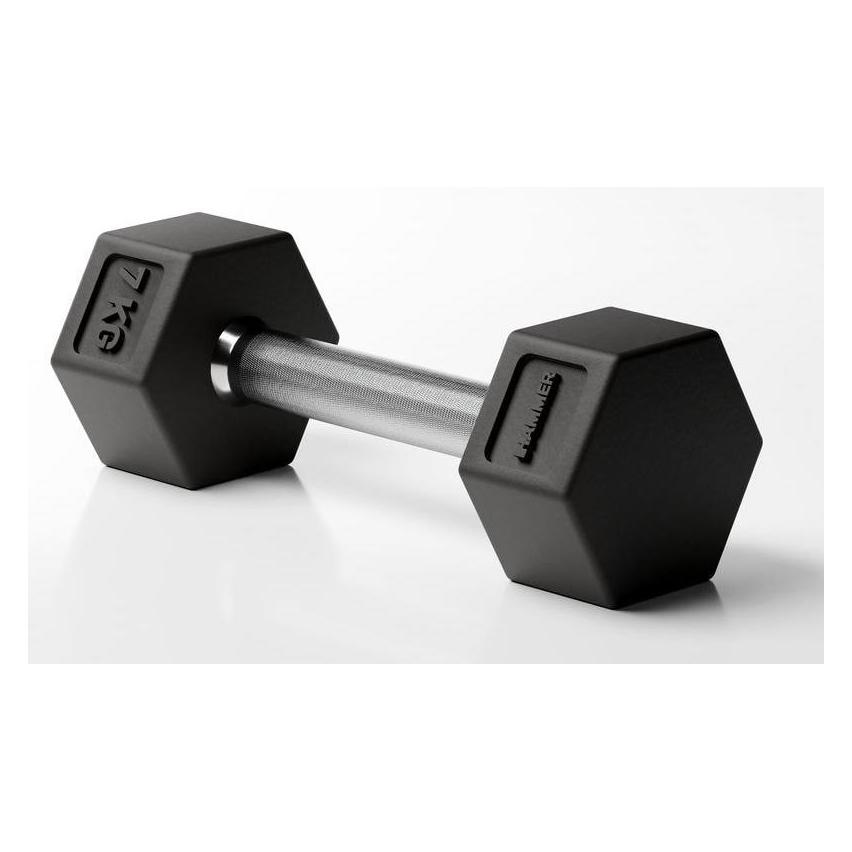 Hammer Fitness HAMMER Kurzhantel Hexagon PRO 1 x 7 kg, Hantelart (1 x 7 kg) (17406)