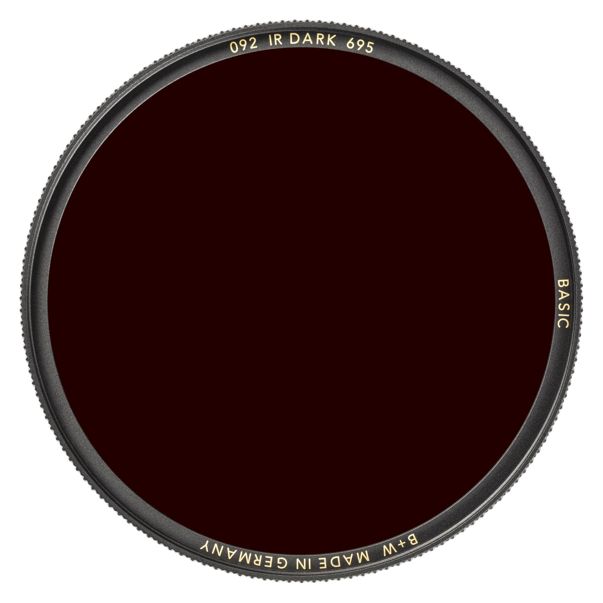 B+W 092 Infrarot-Filter, dunkelrot 695, keine Vergütung/Basic 37mm (37 mm, Neutral Color Filter) (1102755)