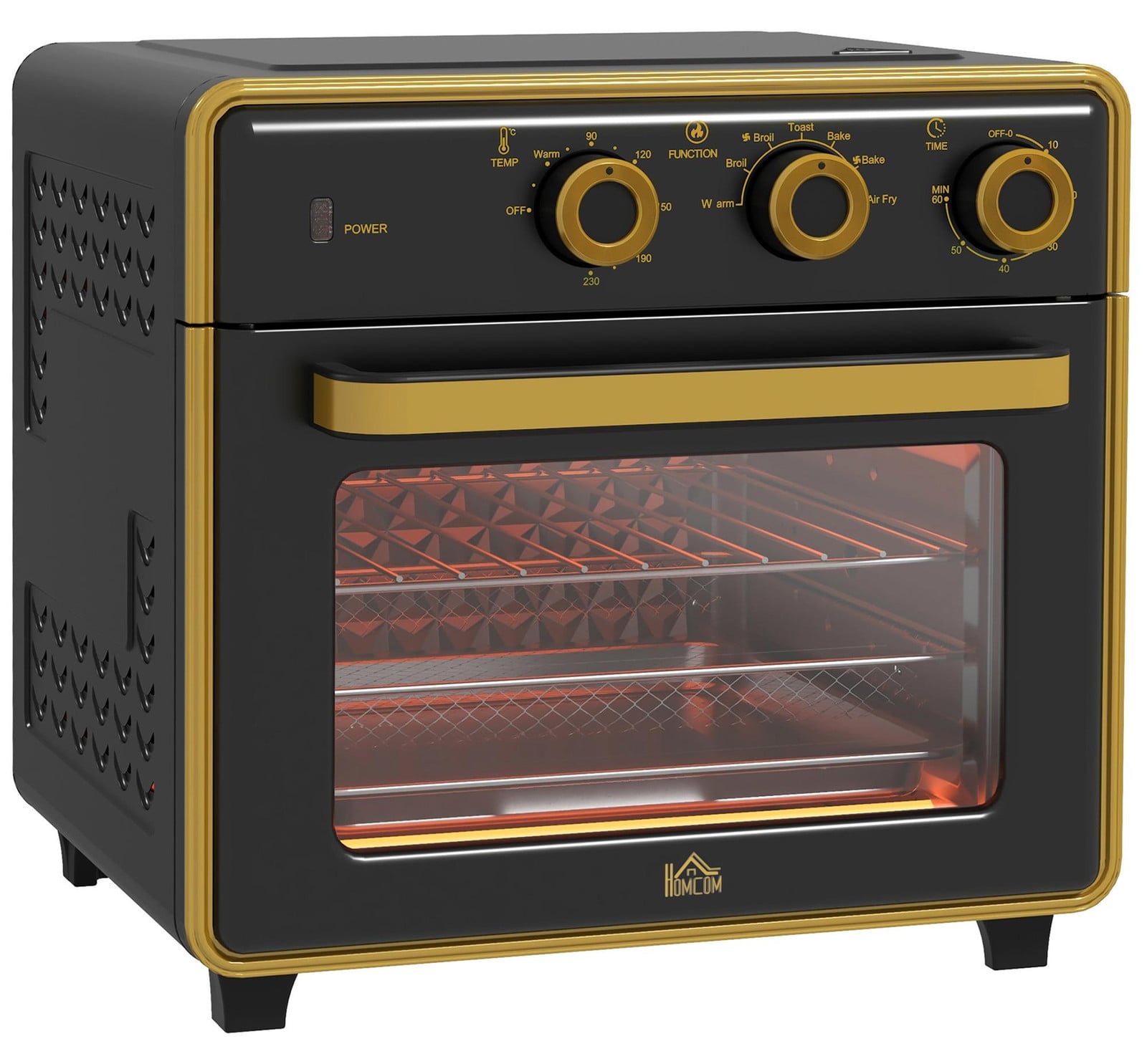 HOMCOM Minioven 20L met hetelucht en bakplaat