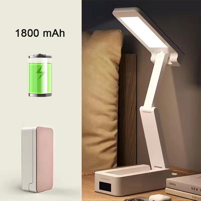 Shopalltechgadgets Energy Saving Rechargeable LED Reading Light, Portable Foldable Lamp With Clock pink 1800mah
