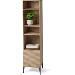 Tchibo - Regal »Reet« mit Lamellenoptik - 40,2x37x165cm - schwarz -