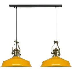 Bamyum Neo-Asletl 2 Flammig Metall Gelb Hängelampe