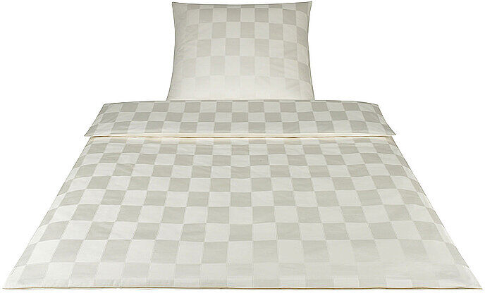 ELEGANTE Damast-Bettwäsche  70x90cm/140x200cm (Creme) creme EG