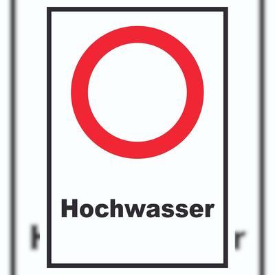 HB-Druck Durchfahrt verboten Hochwasser Schild A2 (420x594mm)