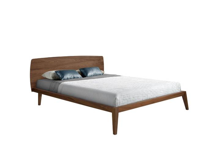Angel Cerda Doppelbett 7178 aus Walnussholz, 160 x 200 cm, Walnussfarben, Holzwerkstoff, Nachbildung,Nussbaum, Kiefer,Nussbaum, Hartholz, nicht einzeln stellbar,Rechteckig,Rechteckig, 160x200 cm, Schlafzimmer, Bett