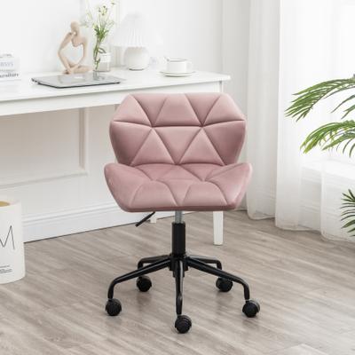 GREATPLANINC Living Room Desk Chair Office Chair with Casters and Adjustable Height Visitor Chair Swivel Chair Vanity Chair,Mauve