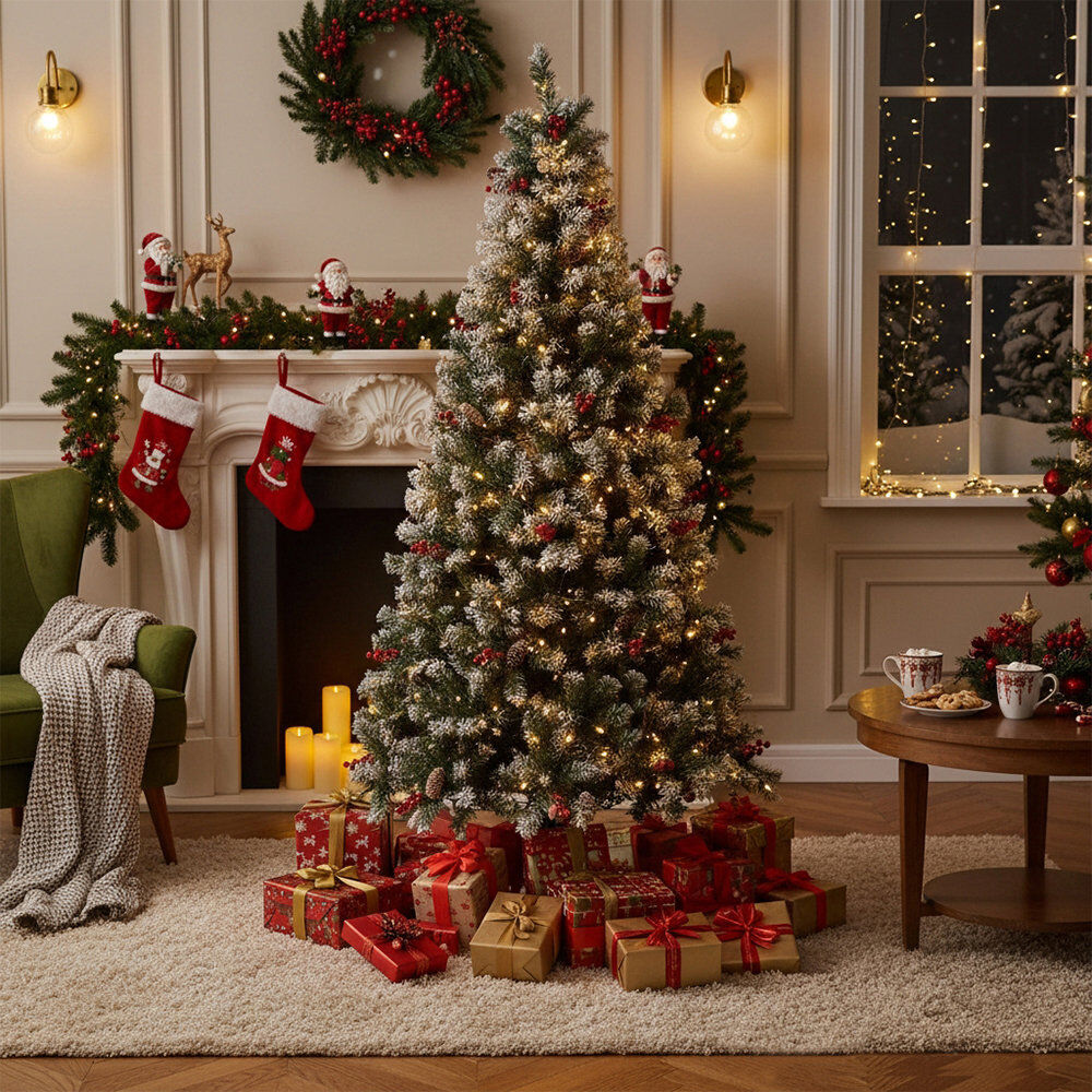 The Seasonal Aisle Lighted Artificial Christmas Tree 6.9' H