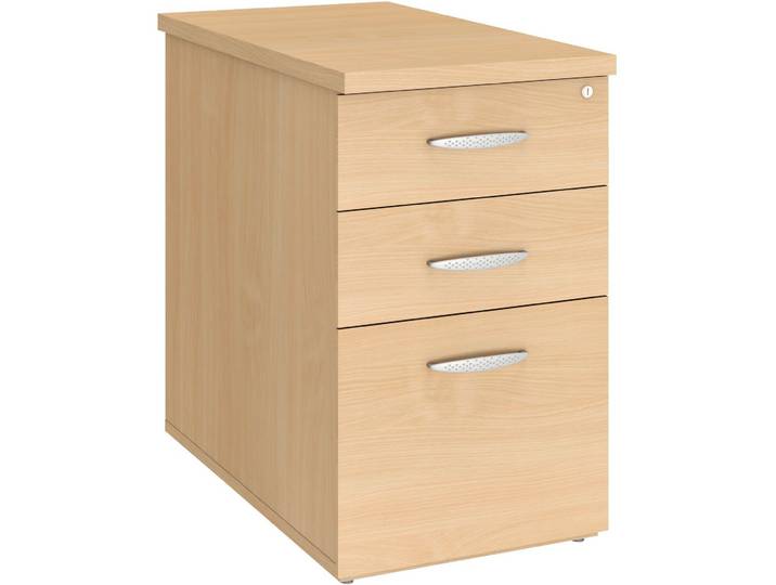 Caisson hauteur bureau bois profondeur 80 cm hêtre Excellens - Caissons hauteur bureau - Bruneau