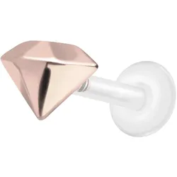 PTFE Labret mit Innengewinde + Titan-Aufsatz DIAMANT