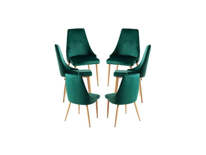 6er Set Stoik Wood Stühle - Vert