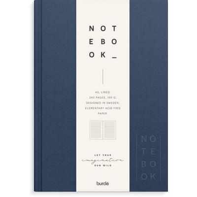 Burde Notizbuch Textil dunkelblau liniert A5, Notizbuch von , Burde Publishing AB