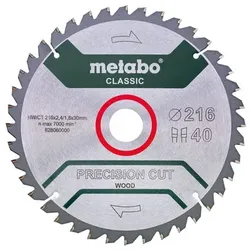 Sägeblatt "precision cut wood - classic" ø216x2,4/1,8x30, Z40 WZ 5° negativ